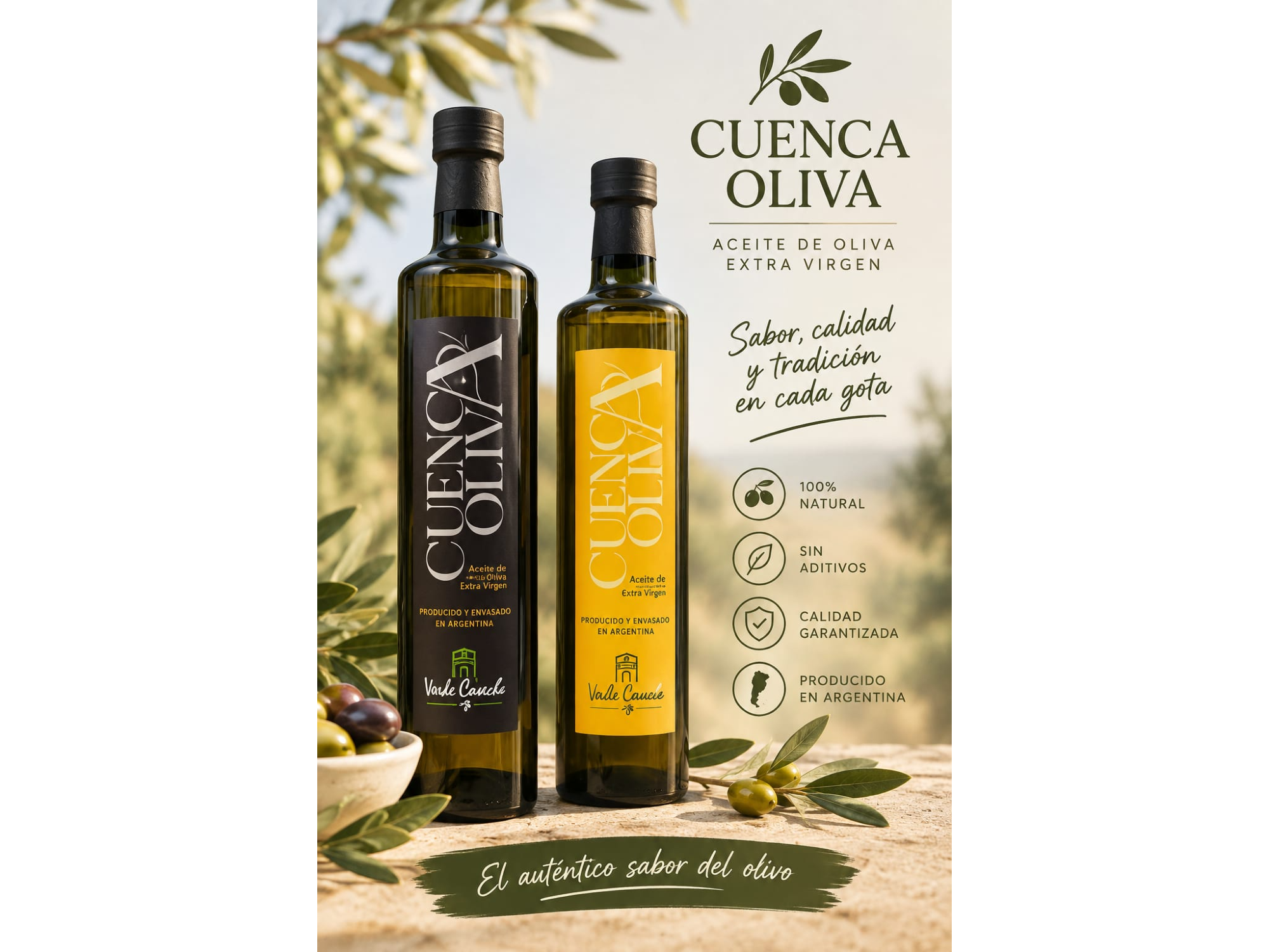 Aceite de oliva extra virgen 500 cc (VIDRIO)