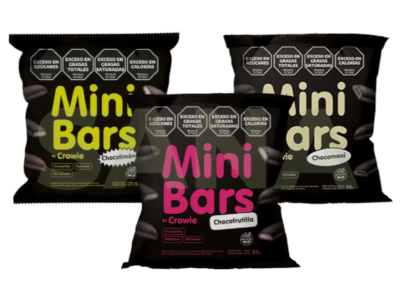 MINIBARS X 50 GR BAÑADAS EN CHOCOLATE CROWIE