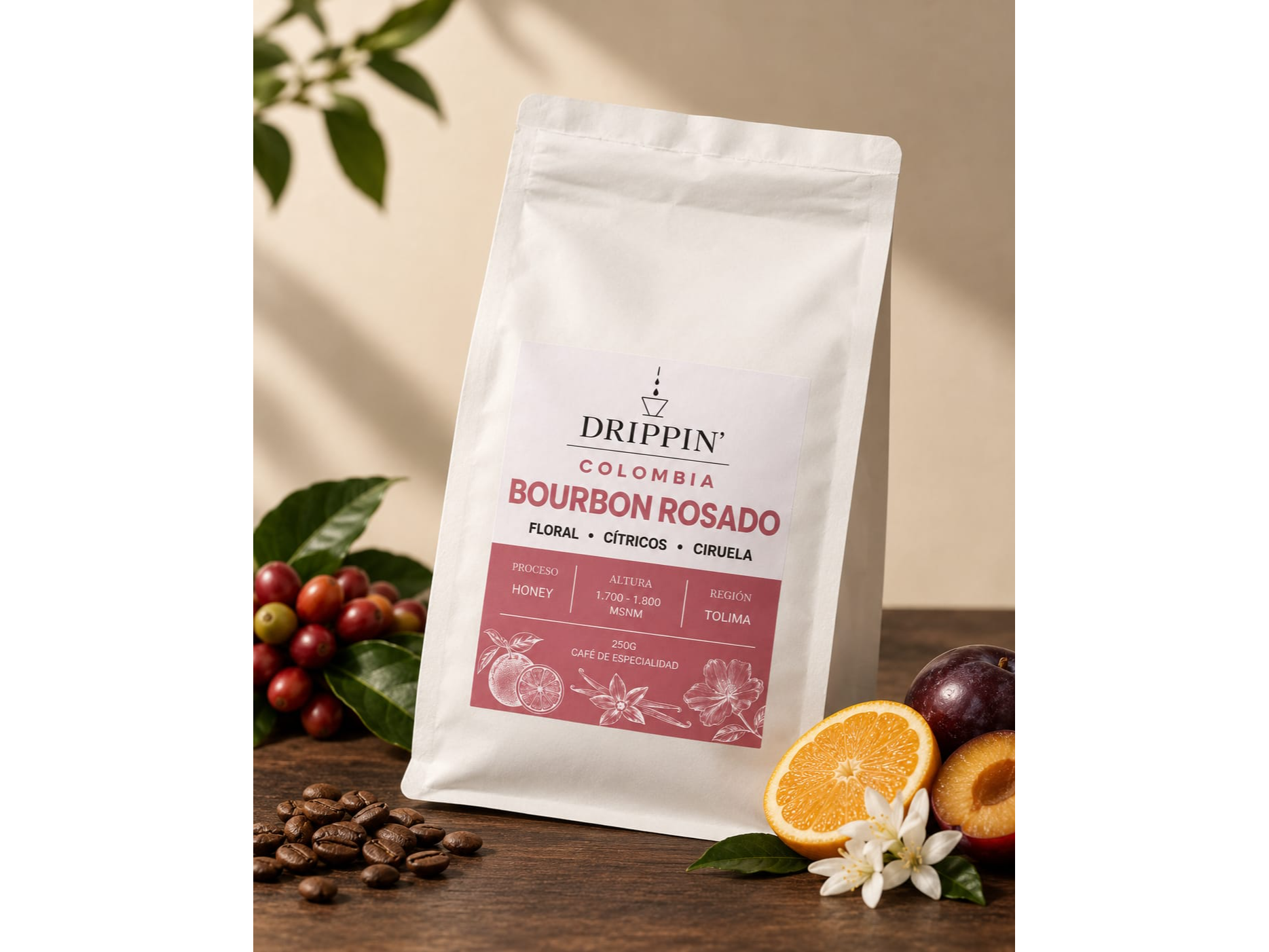 CAFÉ COLOMBIA BOURBON ROSADO