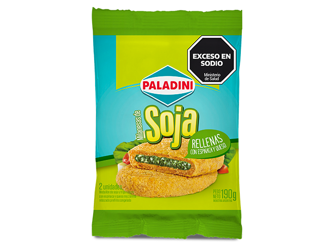 Milanesas de soja - Espinaca y queso Paladini
