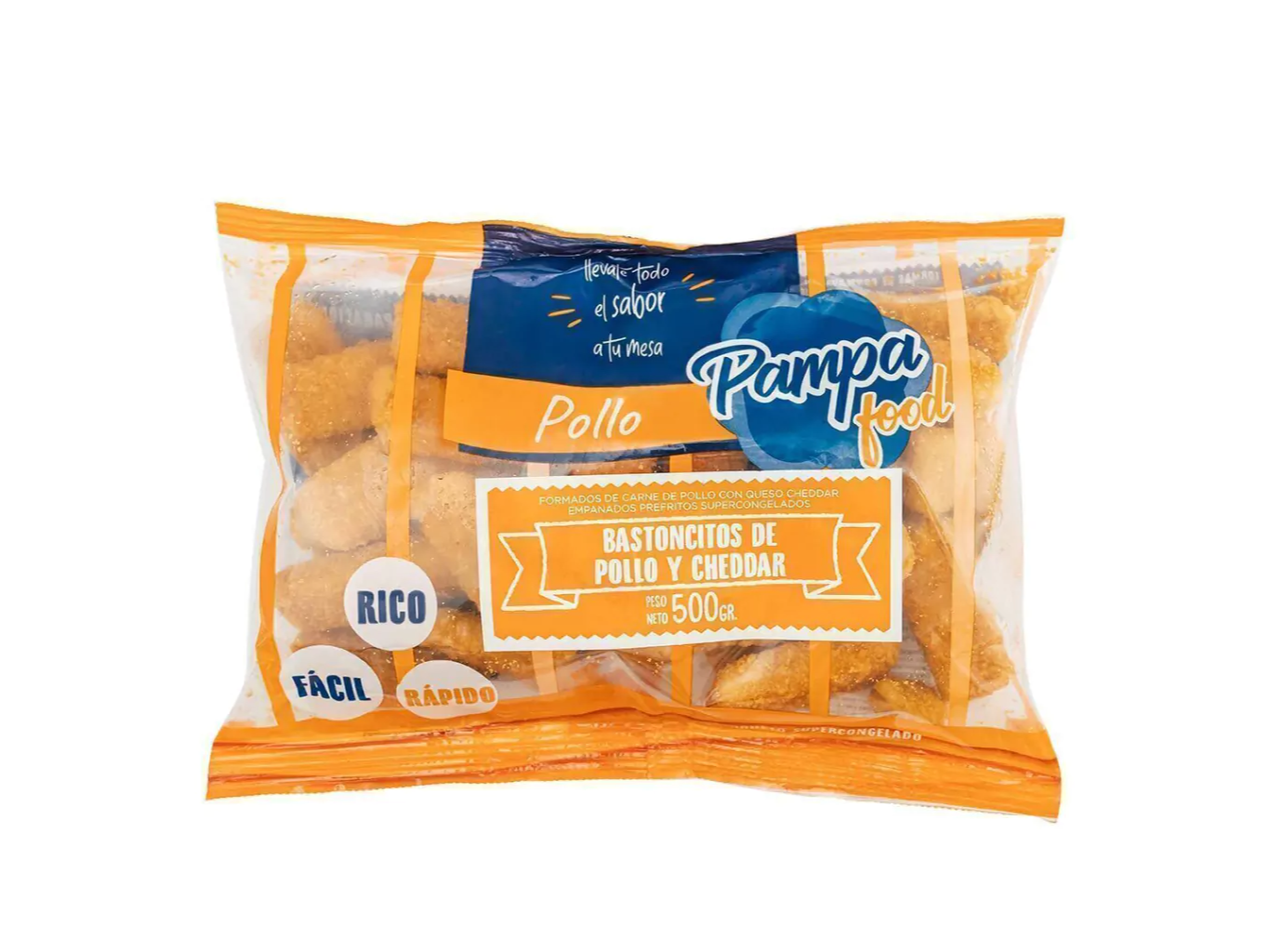 Bastones de pollo y cheddar x 500 gr Pampa Food