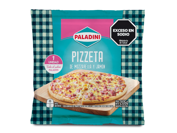 Pizzeta Mozzarella y Jamón