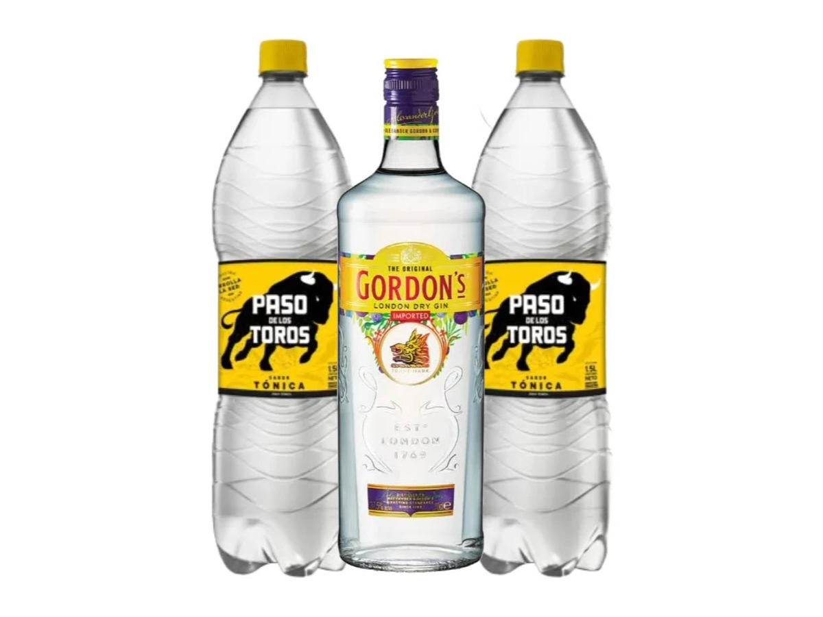 Combo Gin Gordon's + 2 Tónicas Paso de los Toros 1,5 lt