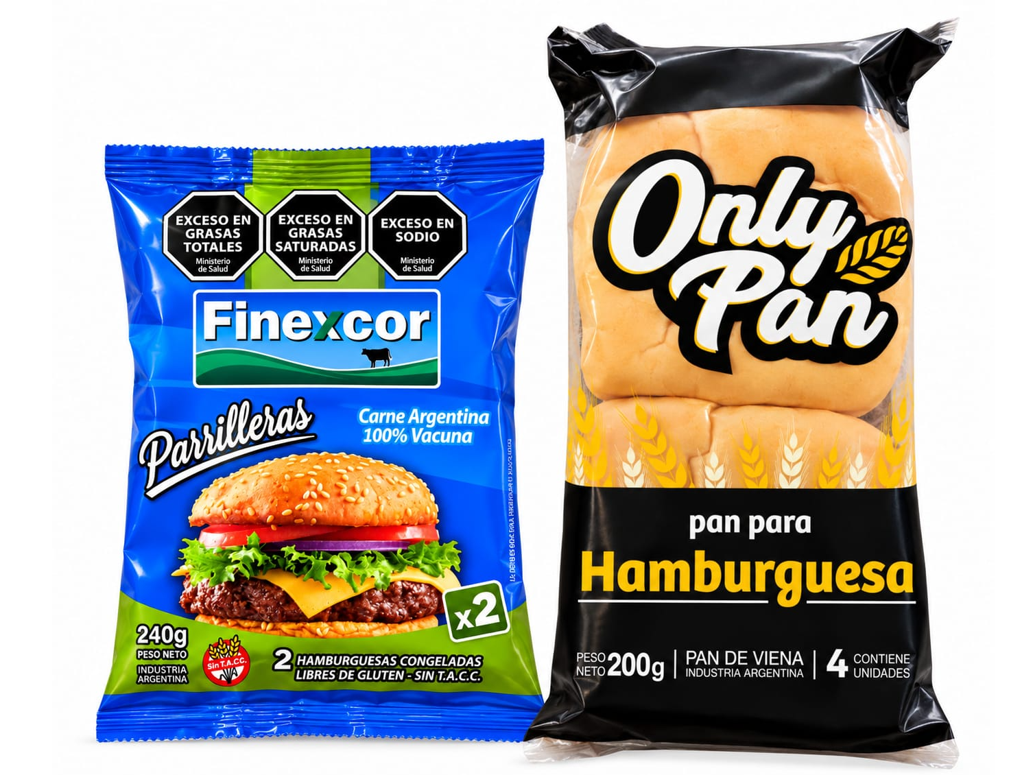 40 Hamburguesas de 120gr  100% carne + pan + 2 Aderezos
