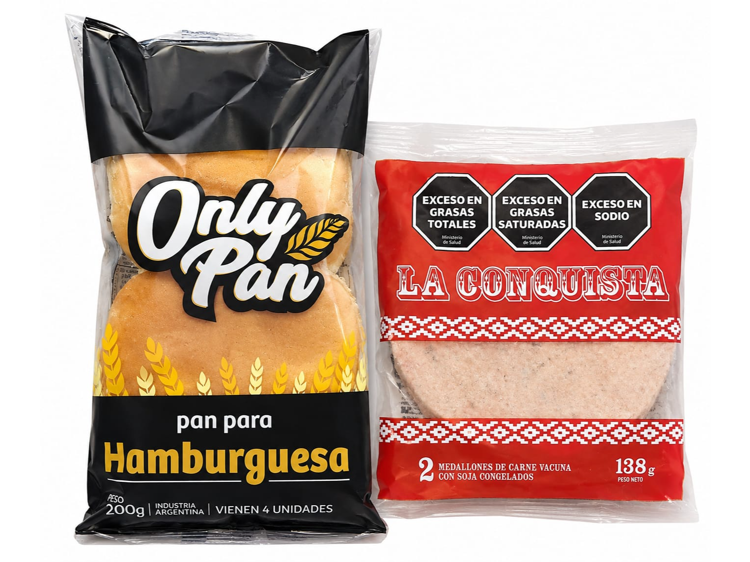 30 Hamburguesas de 69gr + pan + 1 Aderezo