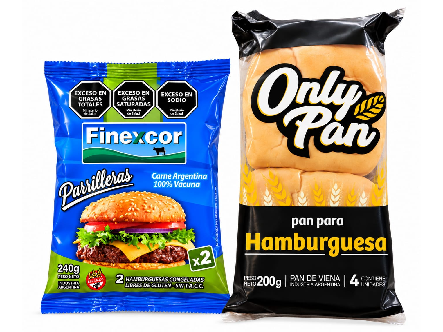 20 Hamburguesas de 120gr  100% carne + Pan
