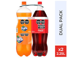 COCA COLA + FANTA NARANJA X 2.25