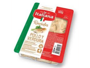 RAVIOLES LA ITALIANA POLLO Y VERDURA X 500