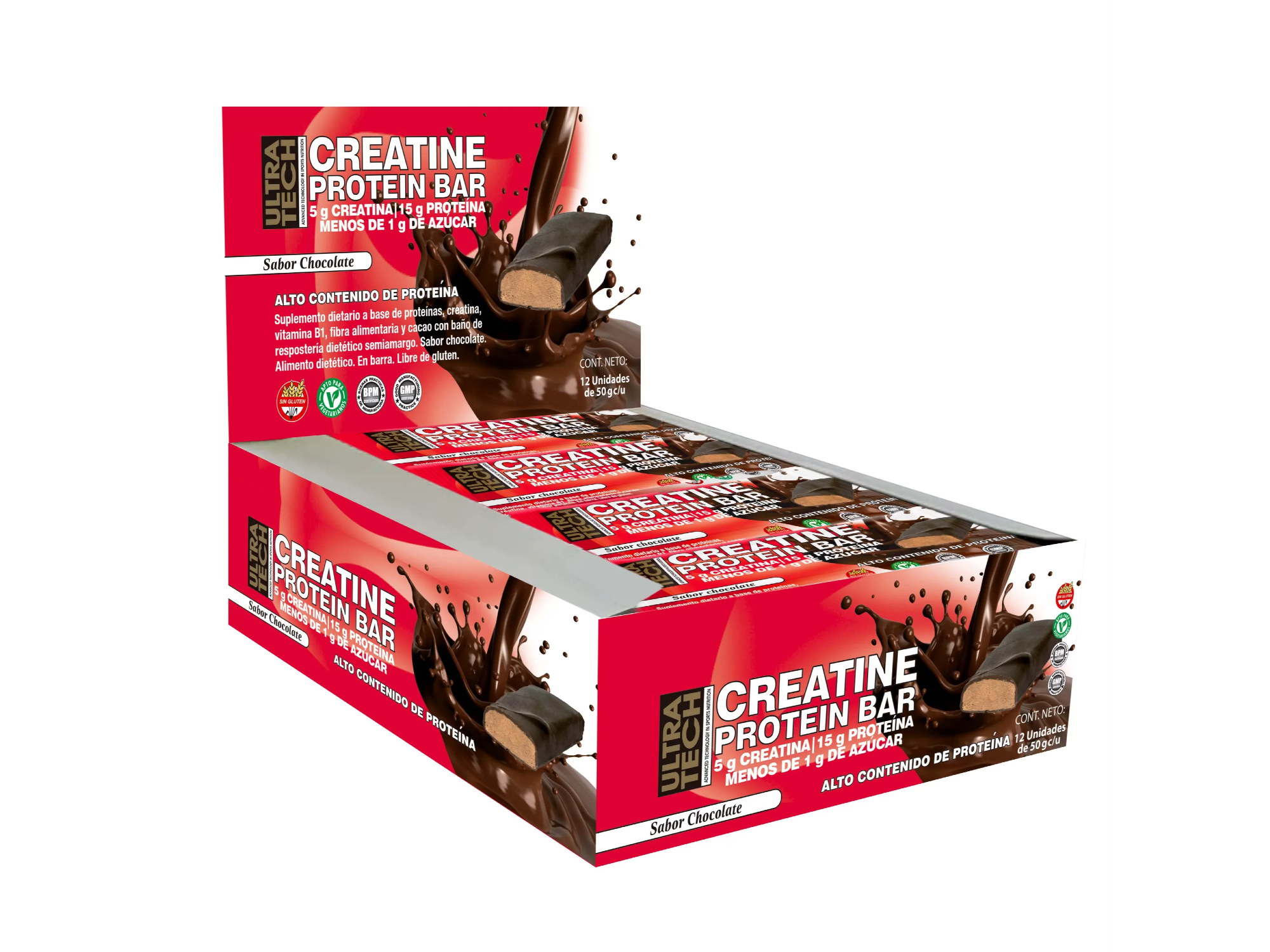 Barra Chocolate de Proteína + Creatina 12u