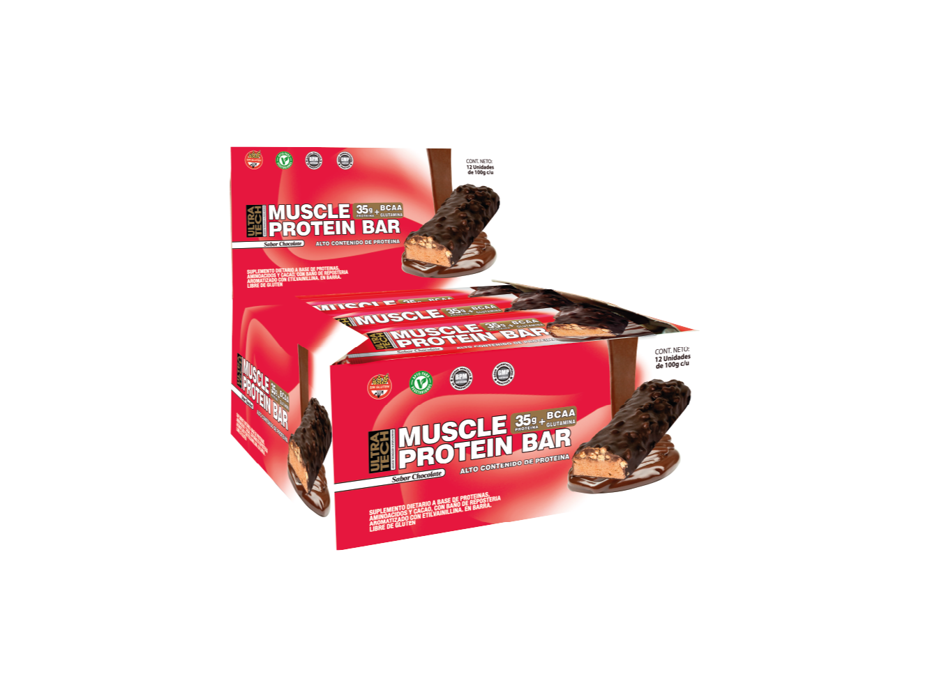 Barra de Proteína muscular de Chocolate