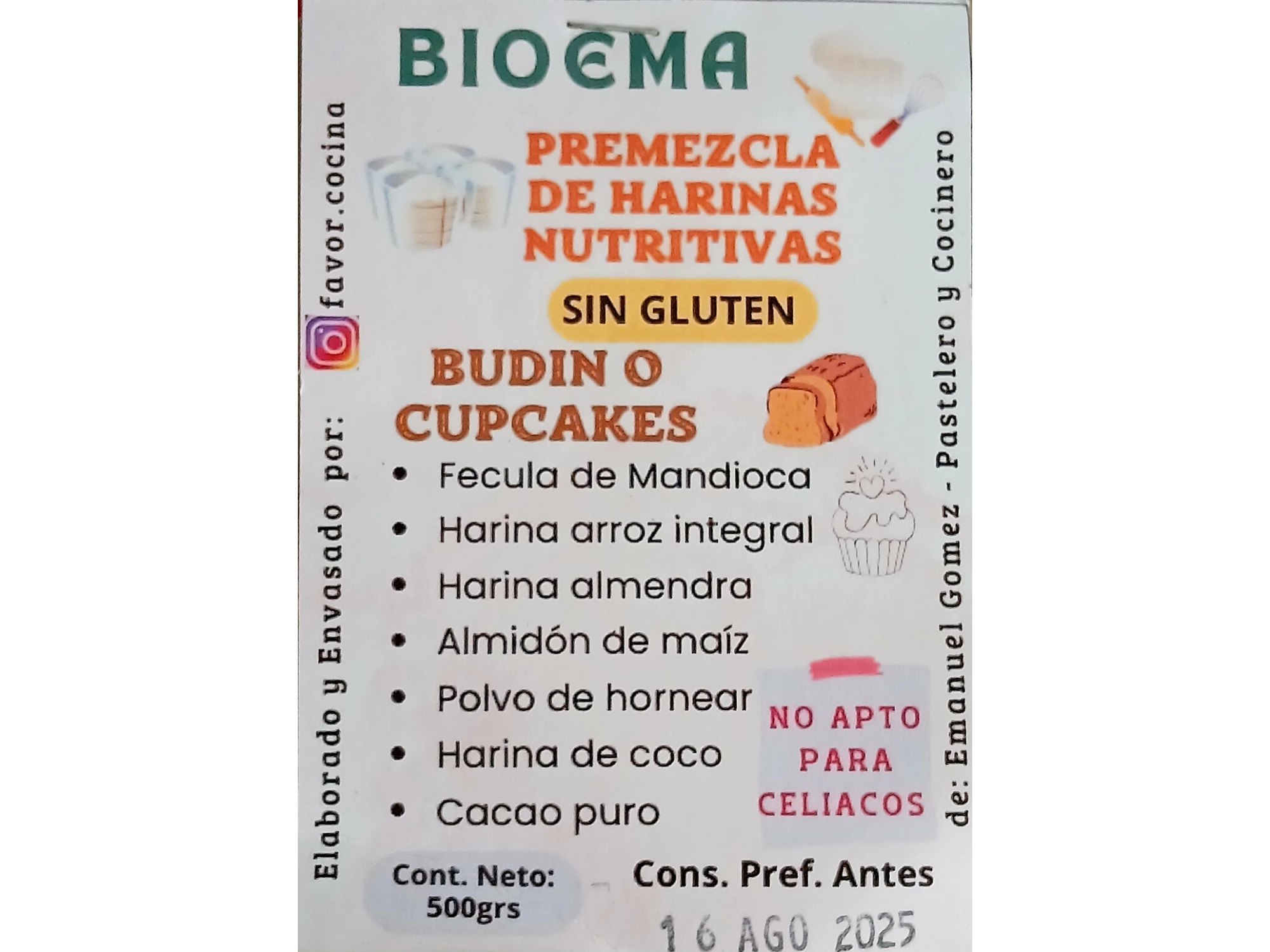 PREMEZCLA BUDÍN x 500 gs