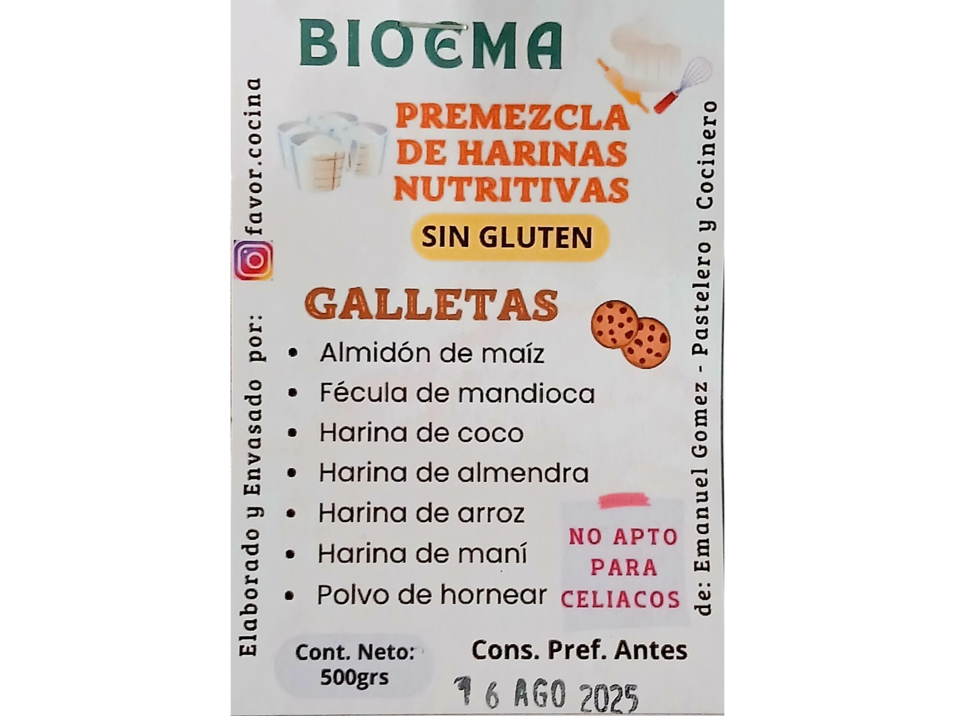 PREMEZCLA GALLETAS x 500 gs