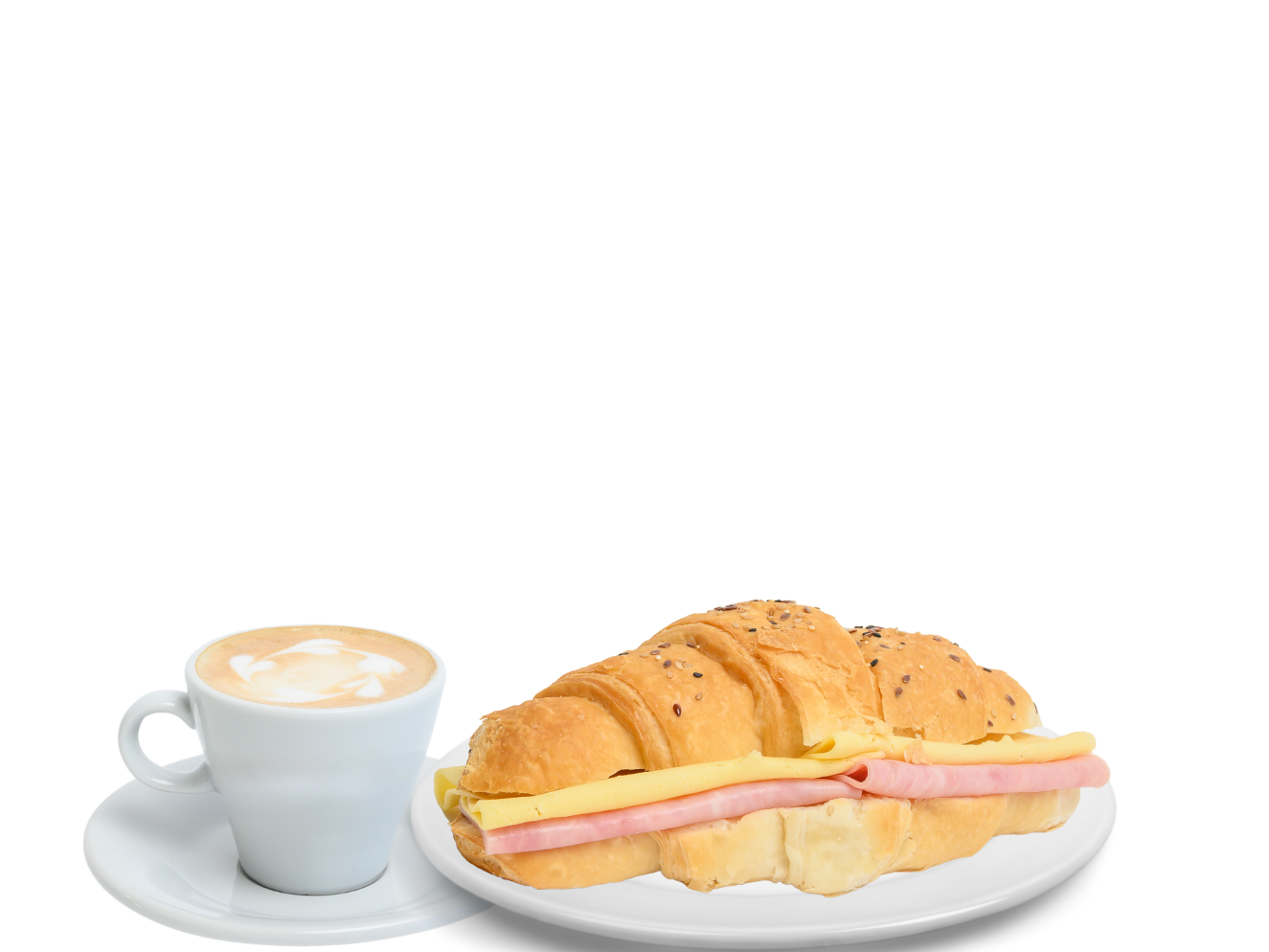 CAFE DOBLE + CROISSANT DE JAMON COCIDO