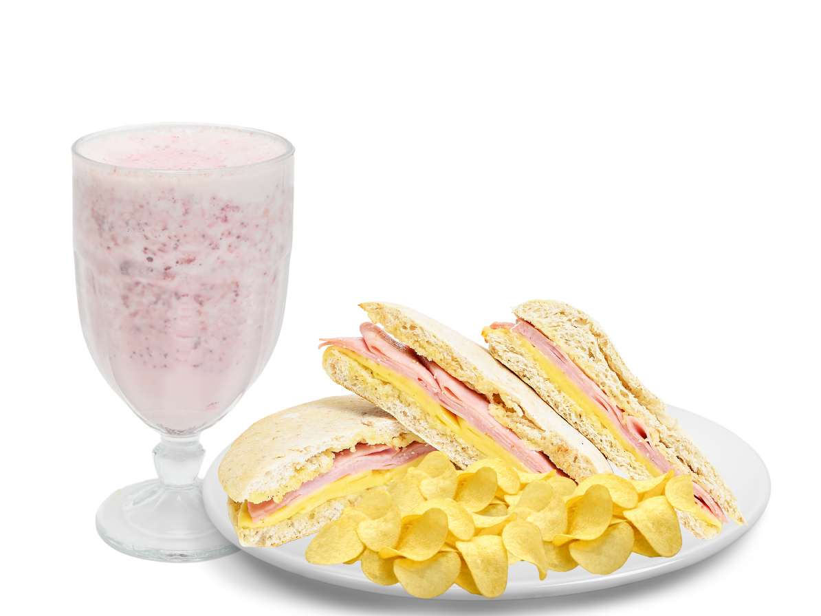 LICUADO O SMOOTHIE + TOSTADO EN PAN ARABE