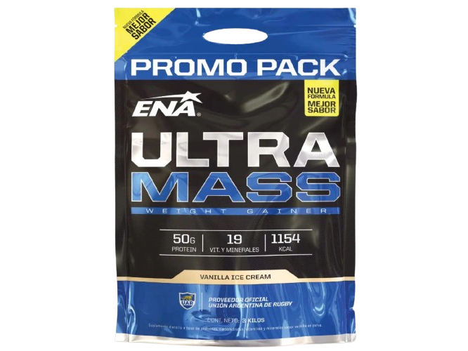 ULTRA MASS BIG SIZE VAINILLA ICE CREAM 3 kg DE ENA