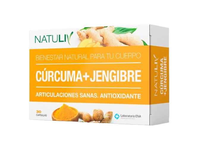 CURCUMA + JENGIBRE 30 cápsulas DE NATULIV