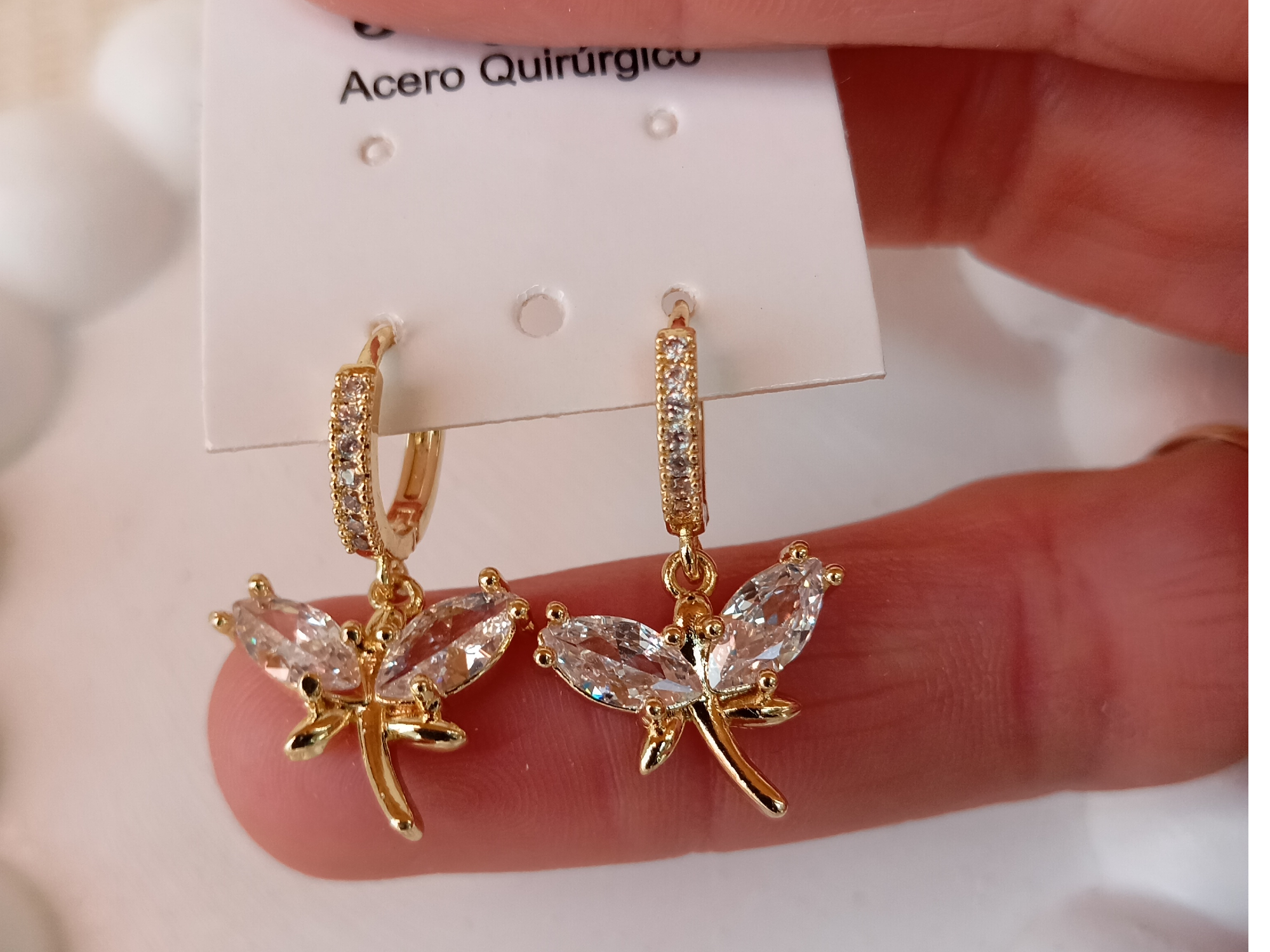 Aros Mariposa 🦋 Strass