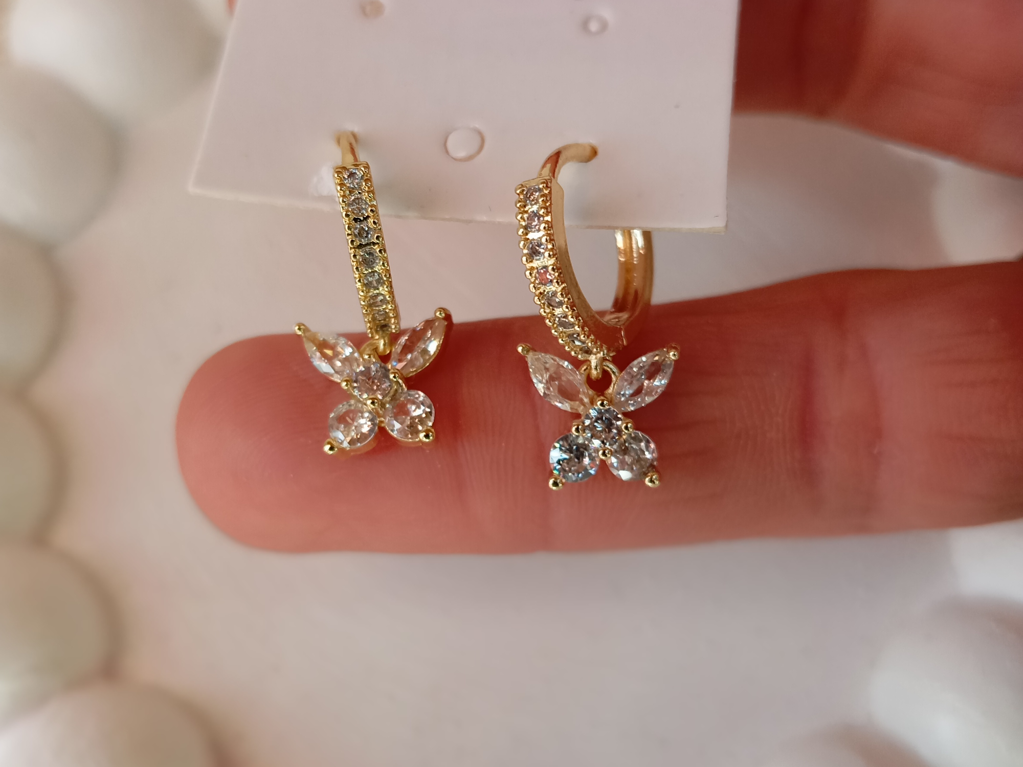 Aros Mariposa 🦋 Strass 2