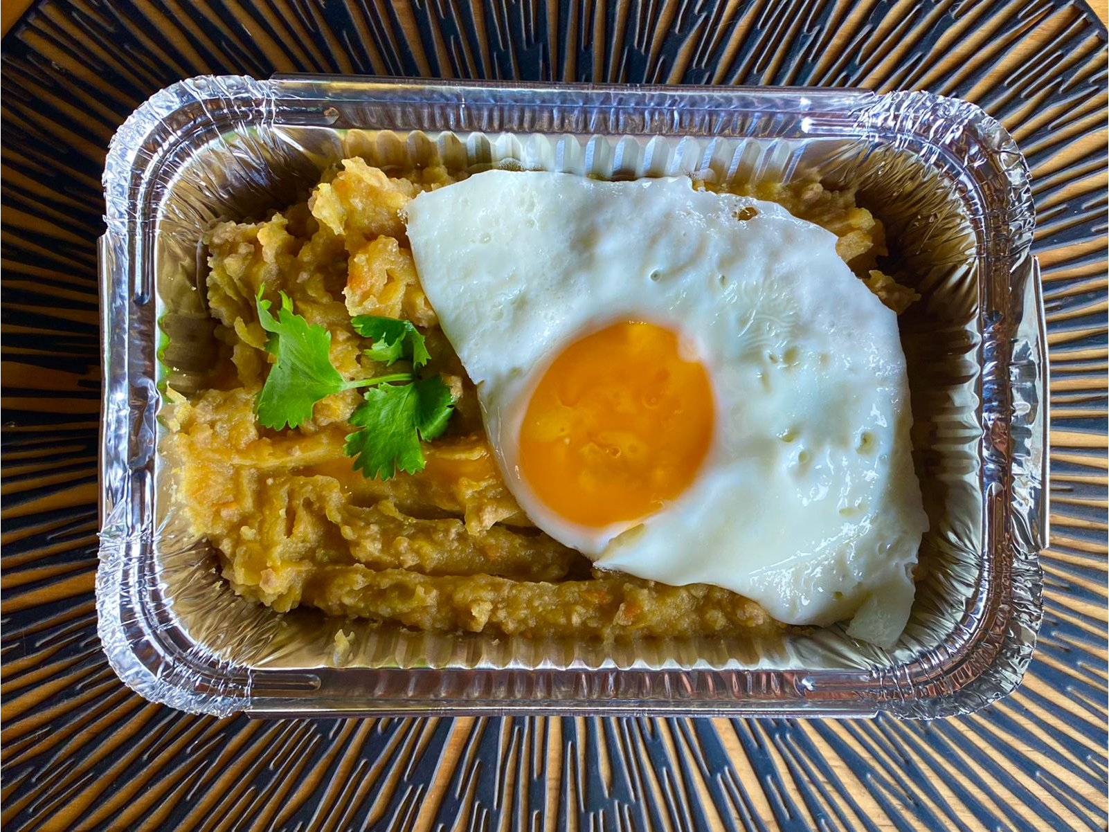 Charquican de vacuno con huevo frito