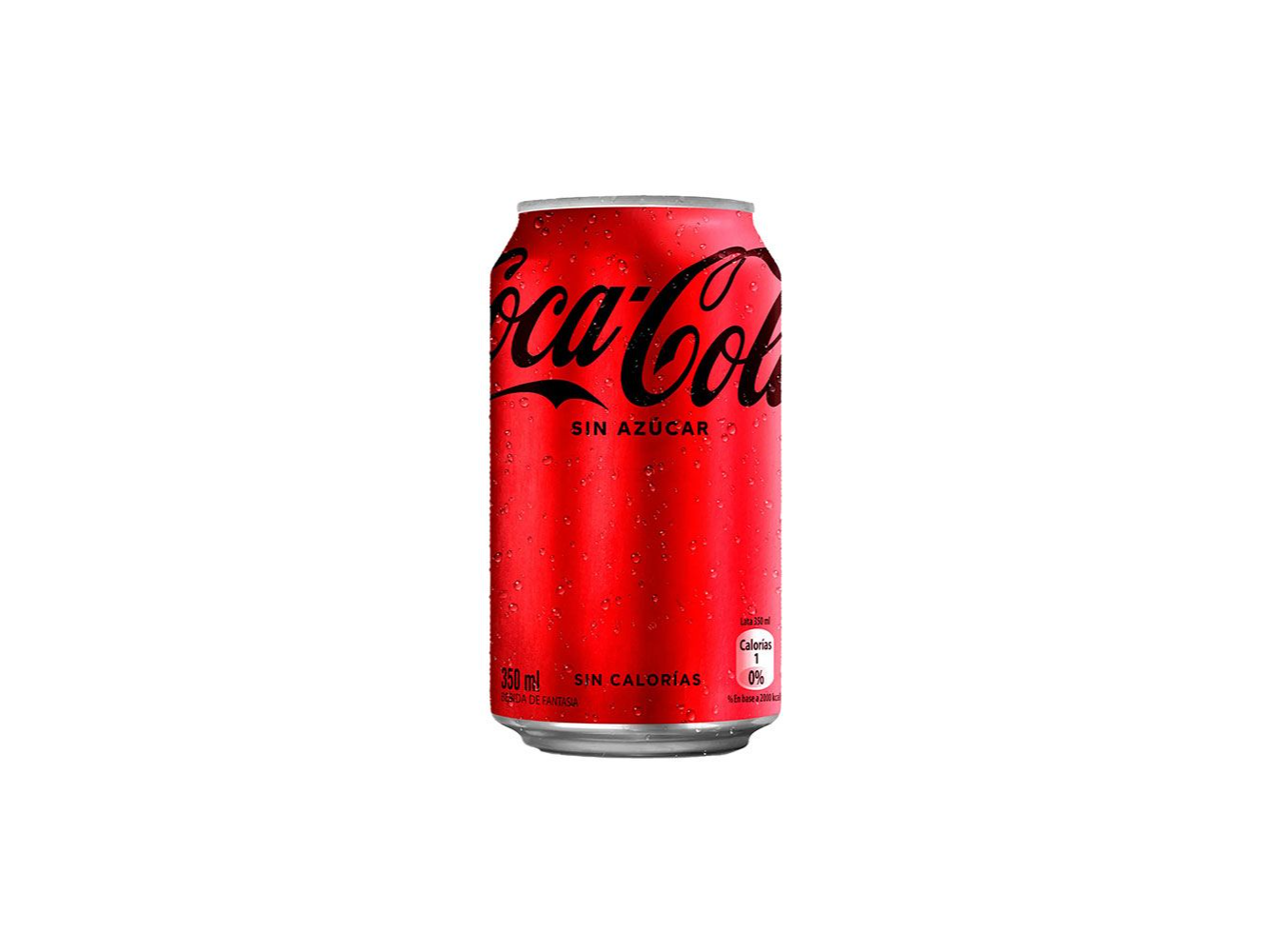 LATA COCA-COLA SIN AZÚCAR 350CC.