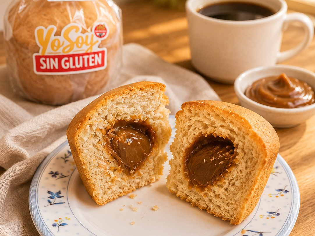 Muffin c/ Corazón de Dulce de Leche